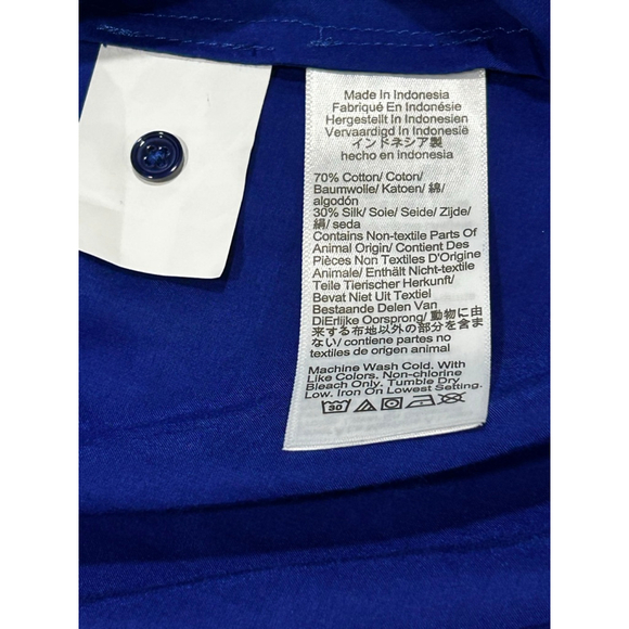 NWT Madewell Shirred Puff-Sleeve Top in Cotton-Silk Voile in blue size XS - Picture 10 of 10